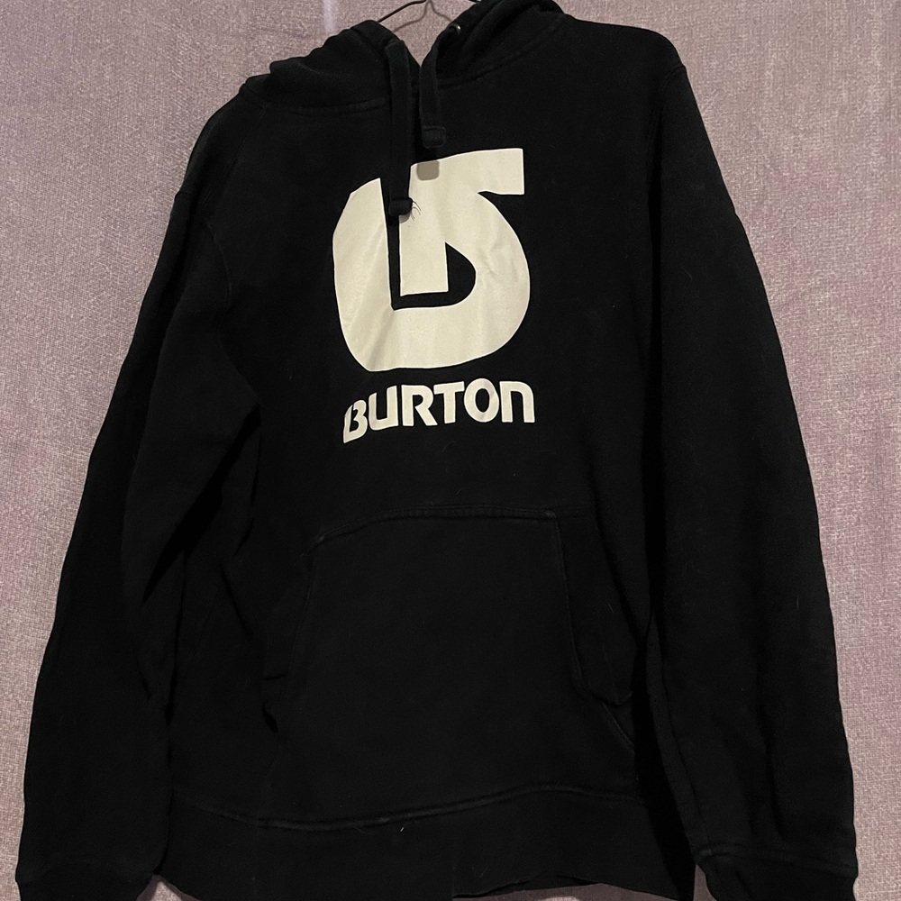 Burton Black Hoodie Cozy and Stylish. Medium fits like a small